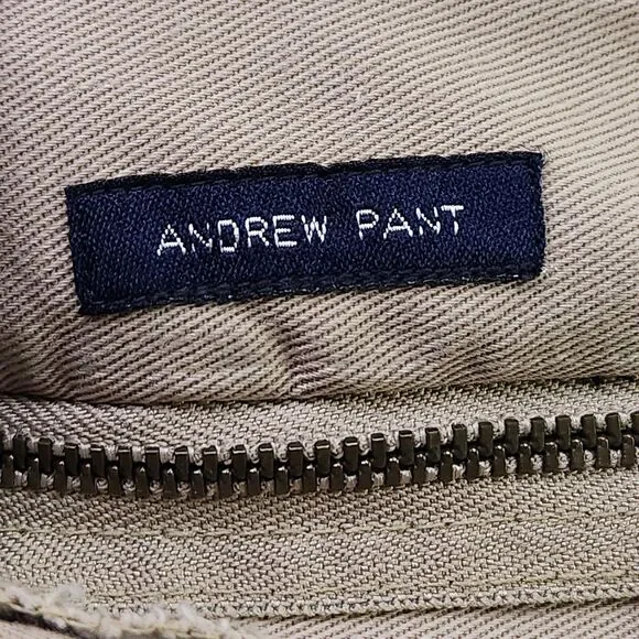 Polo Ralph Lauren Andrew Pants Men's 38x32 Beige Tan Brown Khaki Chinos Pleated - Picture 4 of 6